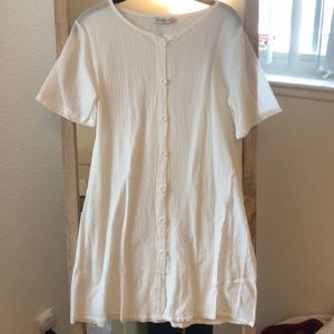 Misslook white linen dress